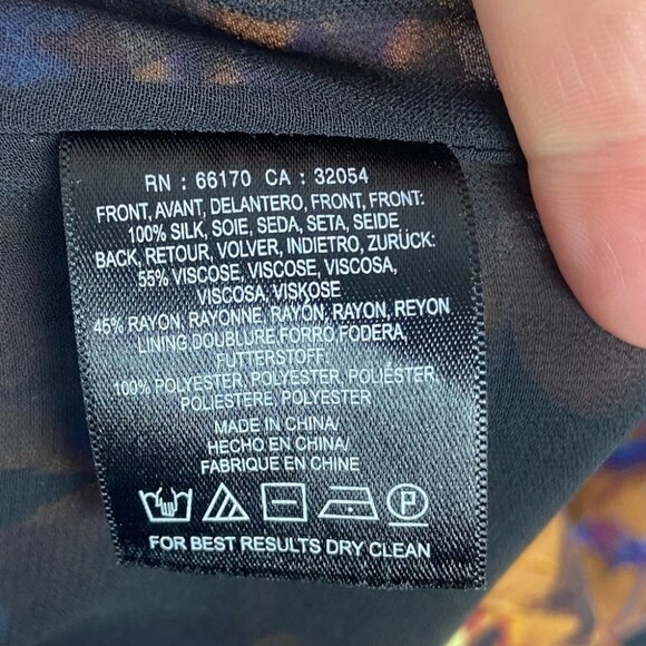 Anthropologie 100% Silk Pintura Shift Dress Size XS Floral Print Bohemian Boho - Picture 9 of 10